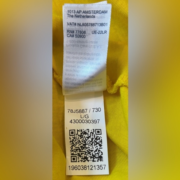 Tommy Hilfiger Yellow Men's H Logo T-Shirt, Size L - Picture 7 of 9